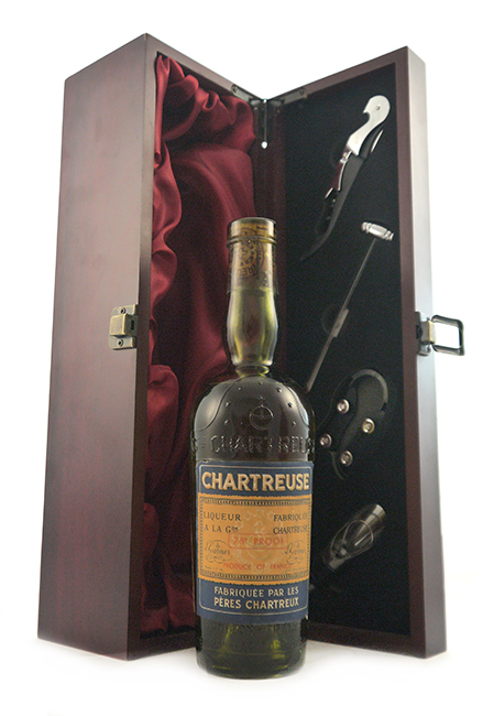 1956 -1964 Bottling Grande Chartreuse Yellow L Garnier 75% Proof 12 Fl ozs Voiron