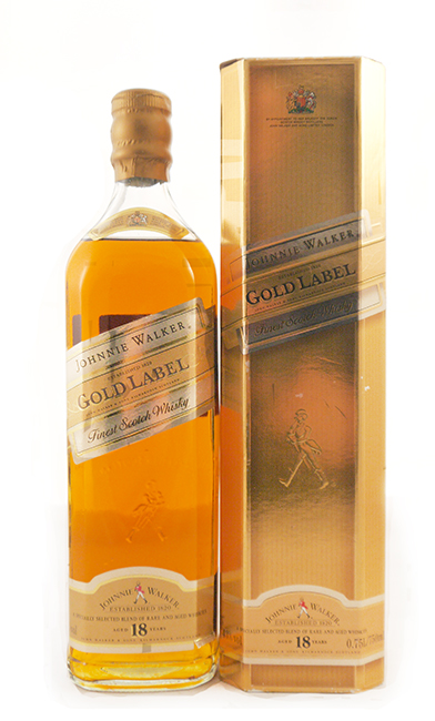 1990's Johnnie Walker Gold Label 18 year Old Scotch Whisky 1990's bottling (Original box)