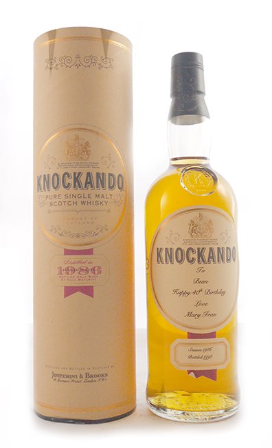 1986 Knockando 12 year old  Single Malt Scotch Whisky 1986 (Original tube)