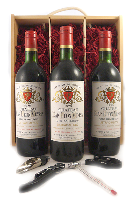 1975 Chateau Cap Leon Veyrin 1975 Medoc Cru Bourgeois (Red wine) (Triple Pack)