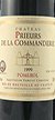 1999 Chateau Prieurs de la Commanderie 1999 Pomerol (Red wine)
