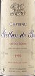 1996 Chateau Rollan de By 1996 Haut Medoc Cru Bourgeois (Red wine)