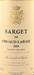 2004 Chateau Gruaud Larose Sarget de Gruaud Larose 2004 Saint Julien (Red wine)