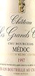 1997 Chateau Les Grands Chenes 1997 Medoc Cro Bourgeois (Red wine)